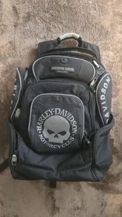中古 Harley-Davidson スカルロゴ ブラックリュックのサムネイル