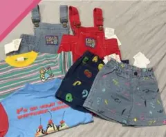 ふゆ様専用　しまむら　チマジロさん　サロペット　ハーフパンツ　Tシャツセット