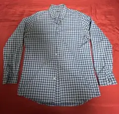 チェック柄 ボタンダウン長袖シャツ