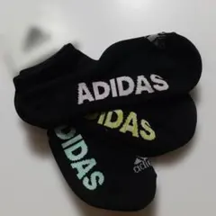 ADIDAS ブラック ソックス 3足セット