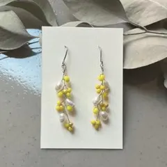 No.6　小枝アクセサリー　大人向け　上品　結婚式　プレゼント　淡水パール