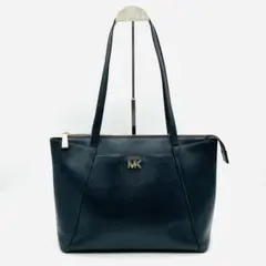 美品MICHAELKORSマイケルコーストートバッグ紺A4可通勤ビジネス肩掛け可のサムネイル