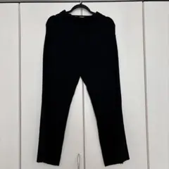 UNIQLO ウォッシャブルニットリブパンツ　ブラック　L ポケット有