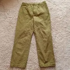 ユニクロ×イネス コラボ商品 コットンチノパンツ　オリーブ系　W70