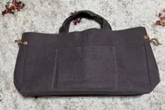パープル　キャンバストートバッグ