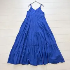 美品✨ MACHATT マチャット ティアードワンピース ノースリーブ ブルー