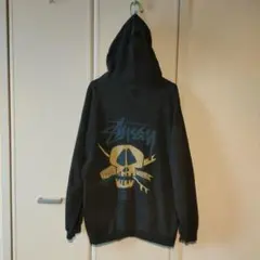 STUSSY パーカー 80s 黒タグ OLD スカル サーフ 古着