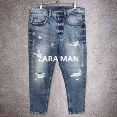 ZARA MAN ザラ STRAIGHT FIT ダメージ デニムパンツ 42