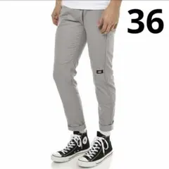 Dickies WP811 ダブルニー スキニー 36×30 シルバー　グレー