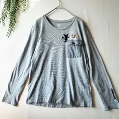 グラニフ【ＳＳ】ユニセックス コラボ ロングTシャツ グレムリン 刺繍