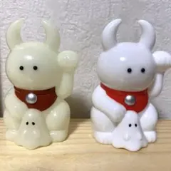 uamou 蓄光 ホワイトセット　フォーチュン ウアモウ 茶前掛 ソフビのサムネイル