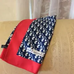 Christian Dior シルクスカーフ 赤 青