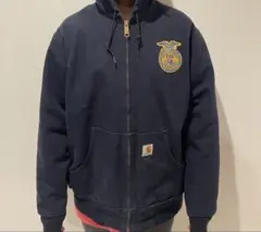 Carhartt FFA エンブレム フード付きジャケット 幻級】カーハート FFA アクティブジャケット ネイビー USA製 M-L相当