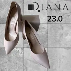 DIANA パンプス 23.0 ベージュ 日本製 ポインテッドトゥヒール 通勤