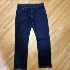 無印良品　slim 濃い青 ストレートデニムパンツ