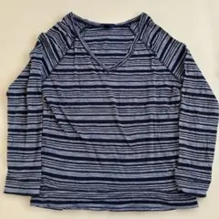 Gap M ネイビー/ホワイト ストライプ Tシャツ