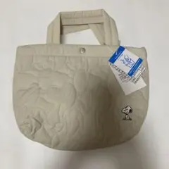 ルートート　スヌーピー キルティングトートバッグ アイボリー　新品