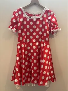 ディズニー 水玉模様 コスチューム　ミニー　ミニーちゃん　ワンピース