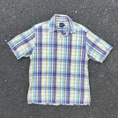 90s〜00s old gap 半袖 チェックシャツ ノームコア y2k
