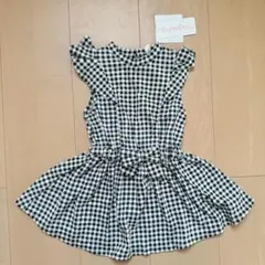 新品！未使用！タグ付き チェック柄　フリル　ノースリーブ　ワンピース　80cm
