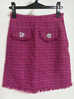 【トランテアンソンドゥモード】ツイード ミニスカート