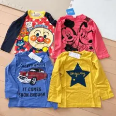 サイズ95.100 まとめ売り 4枚セット ロンT アンパンマン ミッキー 車柄