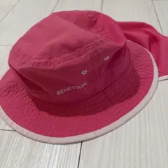 BENETTON★キッズ 日よけ付きハット ピンク★54cmのサムネイル