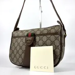 ✨極美品✨グッチ ショルダーバッグ シェリーライン GG インターロッキング 茶