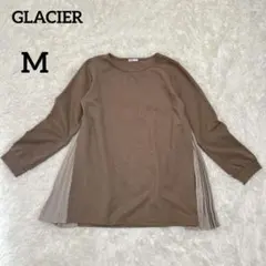 GLACIER グラシア ハニーズ 長袖トップス プリーツ入り ブラウン系 M