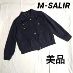 美品【M-SALIR】ブルゾン ジャケット ネイビー L相当 ポケット アウター