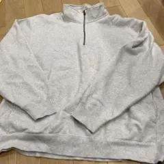 GU ハーフジップ スウェット グレー