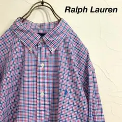 美品 Ralph Lauren ラルフローレン チェック柄 ボタンダウンシャツのサムネイル