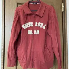 COMME CA ISM 赤 ジップアップ スウェット M