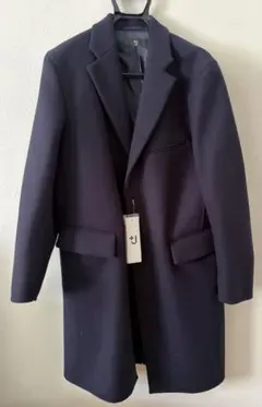 ユニクロ　+J ウールブレンドチェスターコート　L 新品未着用品　ネイビー