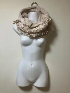 レストローズ♡キナリ♡フェイクファースヌードマフラーピンクハウスリズリサaxes