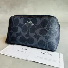 COACH Signature Cosmetic Pouch Navy