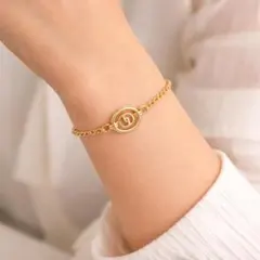 Christian Dior ヴィンテージ CD ゴールド GP ブレスレット