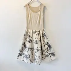 レストローズ LEST ROSE ワンピース ノースリーブ 花柄 チュール M