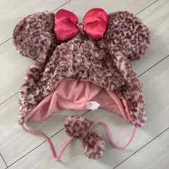 東京ディズニーリゾート ミニー 帽子 ヒョウ柄 ピンク