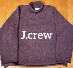 90s★J.CREW ロールネック★100%ウールニットセーター L★巨人タグ