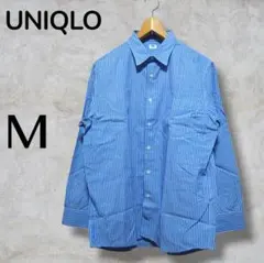UNIQLO エクストラ ファインコットン ブロード ストライプ シャツ M