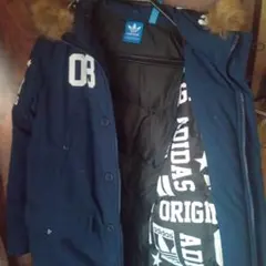 adidasオリジナルスダウンジャケット ネイビー 【Lサイズ】