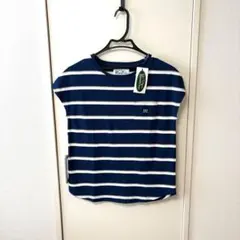 新品未使用MANASTASHネイビー×ホワイトストライプ フレンチ Tシャツ M