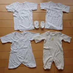 ミキハウスファースト 肌着 ツーウェイオール ミトン 5点セット まとめ売り