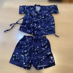 星座柄 男の子　甚平 80㎝　ネイビー