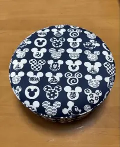 ミッキーマウス円形小物入れ ネイビー