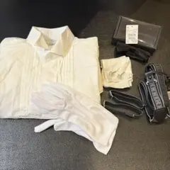 新郎 タキシードシャツ 小物7点セット　ウェディング　結婚式 すぐ発送できます