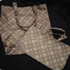 russet ラシット エコバッグ＆バッグインバッグ　 モノグラム 　2点
