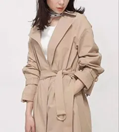 nano•universe ウォッシャブルタスランコート ベージュ　S