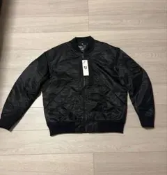 ユニクロ　UNIQLO +j 復刻ハイブリッドダウンオーバーサイズMA-1 黒